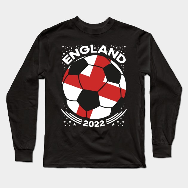 England Flag Soccer Football Team Long Sleeve T-Shirt by mcoshop